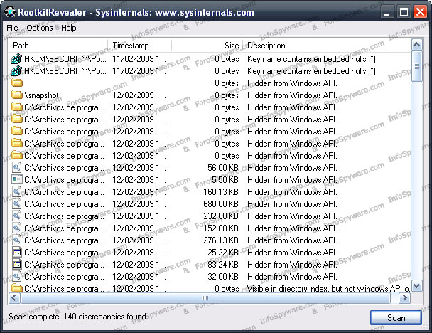 rootkitrevealer v1.71